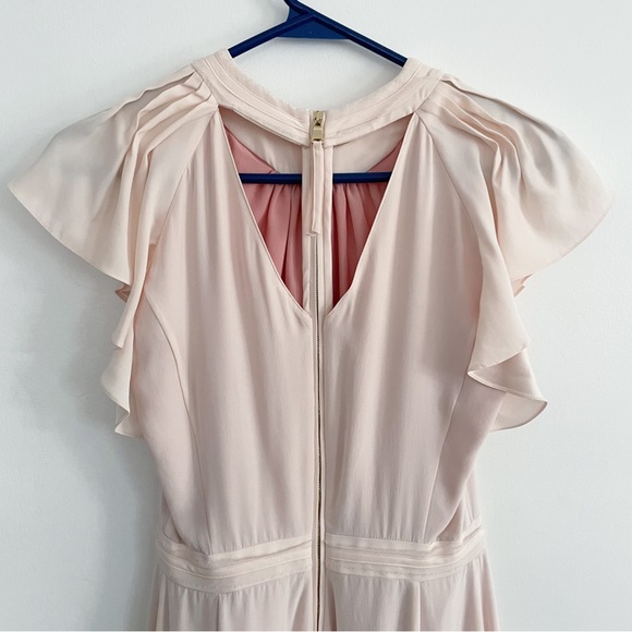 NWOT Altuzarra Claudette Light  Pink Silk Flared Short Sleeve Dress size 4 - Picture 12 of 16